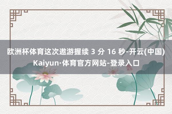 欧洲杯体育这次遨游握续 3 分 16 秒-开云(中国)Kaiyun·体育官方网站-登录入口