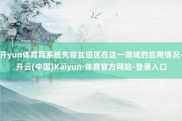 开yun体育网系统先容盐田区在这一领域的应用情况-开云(中国)Kaiyun·体育官方网站-登录入口