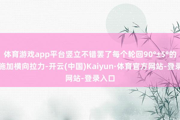 体育游戏app平台竖立不错罢了每个轮回90°±5°的标的施加横向拉力-开云(中国)Kaiyun·体育官方网站-登录入口