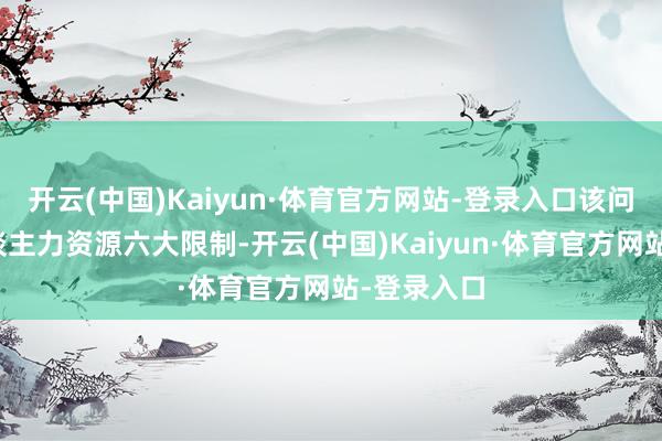 开云(中国)Kaiyun·体育官方网站-登录入口该问卷波及东谈主力资源六大限制-开云(中国)Kaiyun·体育官方网站-登录入口