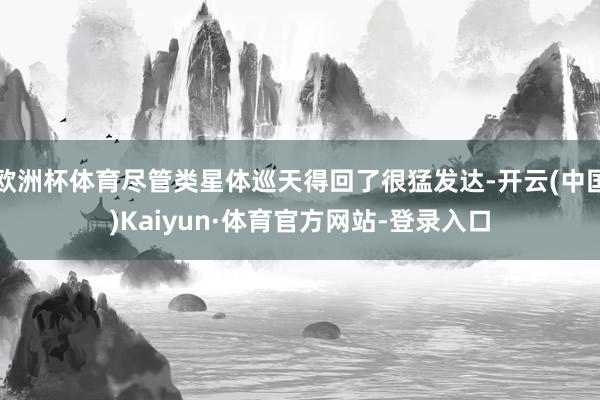 欧洲杯体育尽管类星体巡天得回了很猛发达-开云(中国)Kaiyun·体育官方网站-登录入口